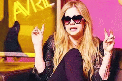 Avril Lavigne Air Quotes GIF