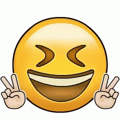 Happy Emoji Air Quotes GIF