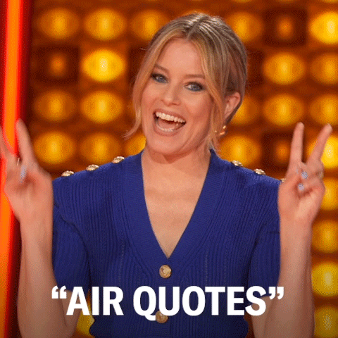 Sarcastic Air Quotes Game Show GIF