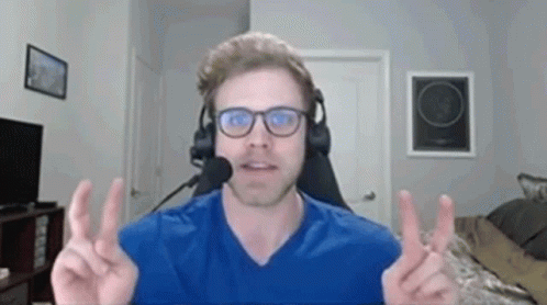 Gamer Air Quotes GIF