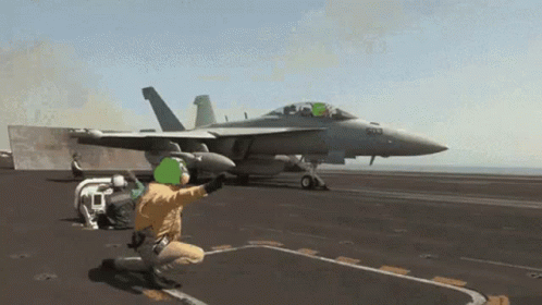 Aircraft Carrier F22 Jet Take Off GIF
