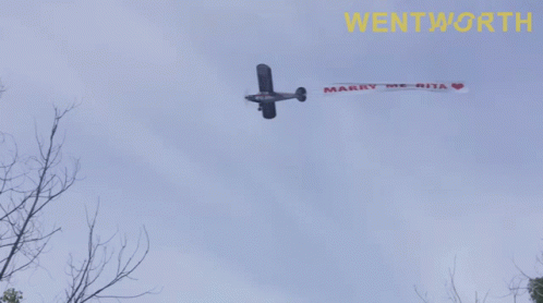 Airplane Banner Display In The Sky GIF