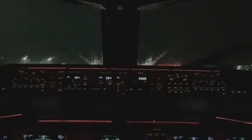 Airplane Cockpit With 5000 on Display
