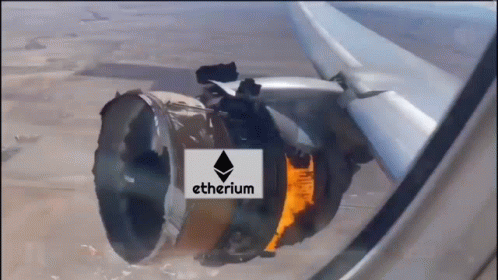 Airplane Engine On Fire Ethereum Meme GIF