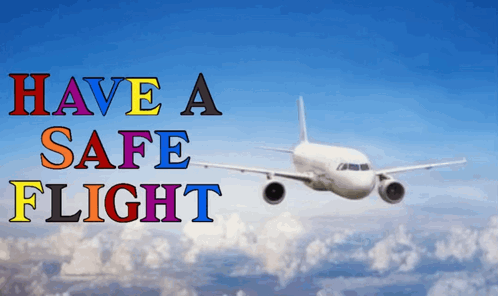 Airplane Flying in Sky Have a Safe Flight