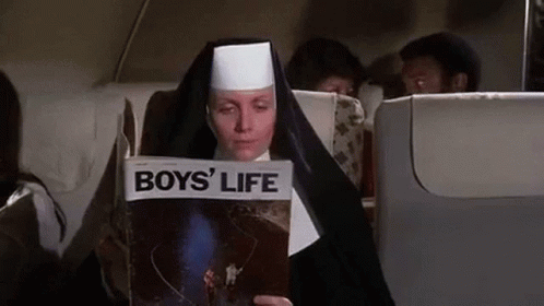 Airplane Movie Nuns Life GIF