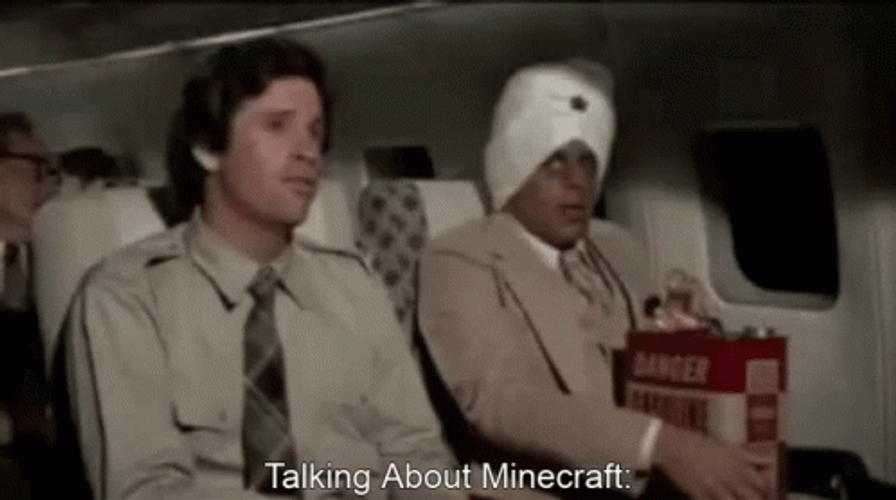 Airplane Movie Talking About Minecraft GIF