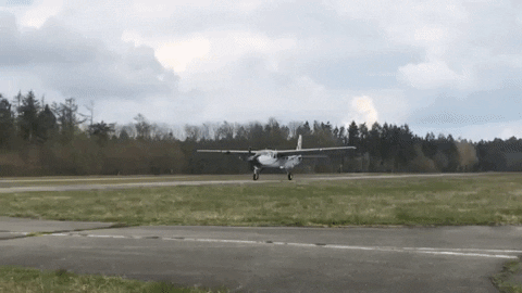 Airplane Runway Take Off GIF