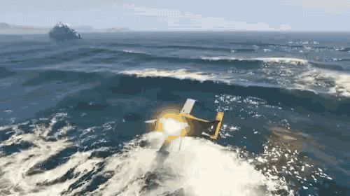 Airplane Water Crash GIF