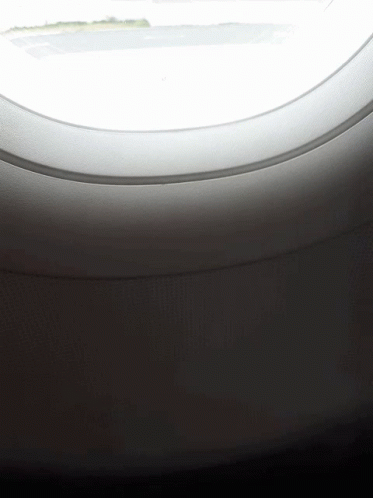 Airplane Window View of Runway