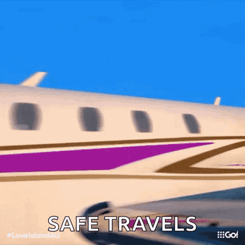 Airplane with Safe Travels