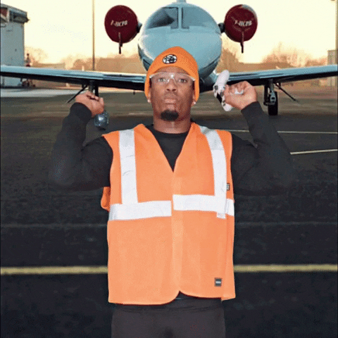 Airport Marshal Signal Signs Runway GIF