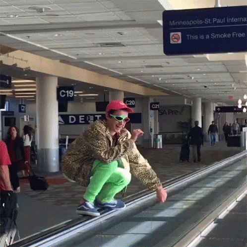 Airport Moving Walkway GIF