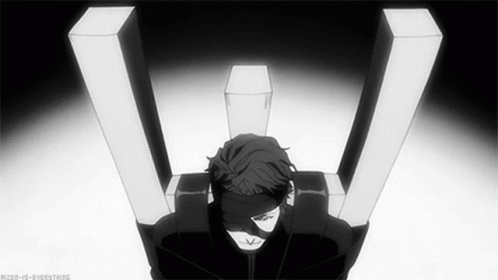 Aizen Anime Sitting GIF