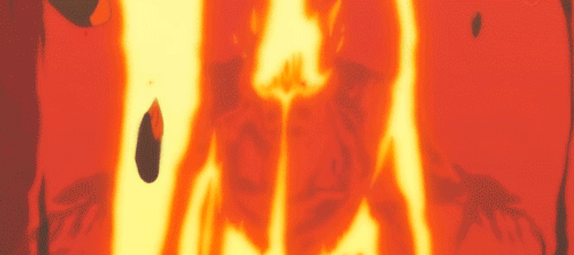 Akainu Covered In Magma GIF