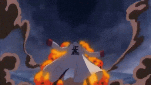 Akainu Raining Magma Punch GIF