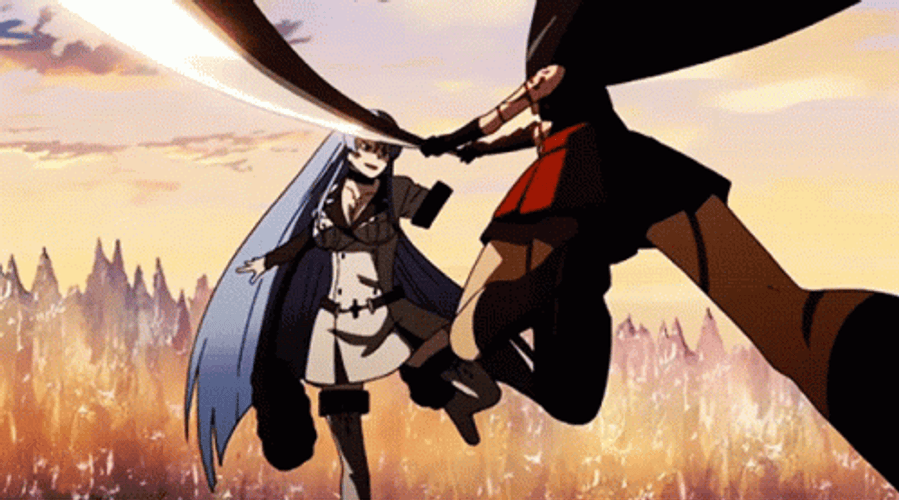Akame And Esdeath Fight Scene GIF