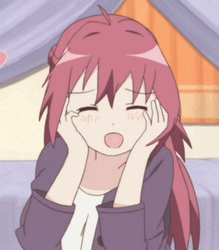 Akane Akaza Flustered Yuru Yuri Anime GIF