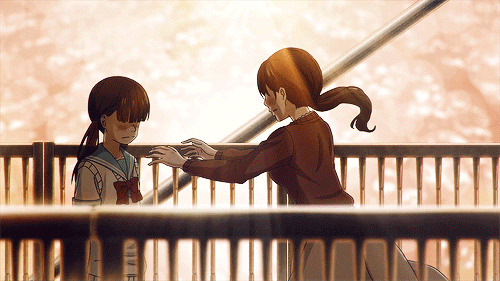 Akari Hugging Hinata Sangatsu No Raion GIF