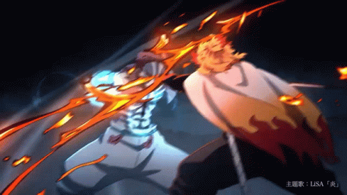 Akaza Fighting With Effects GIF