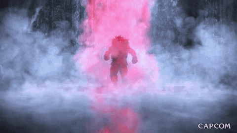 Akuma Behind Red Smoke GIF