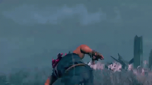 Akuma Turning Back And Yelling GIF