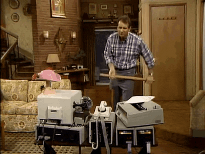 Al Bundy Break Old Computer GIF