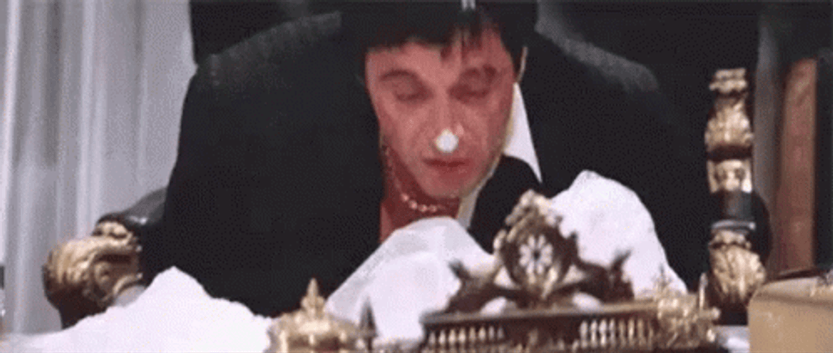 Al Pacino Inhaling Powder GIF