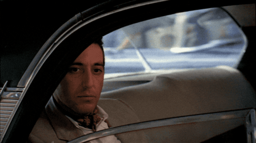 Al Pacino Riding In The Car GIF