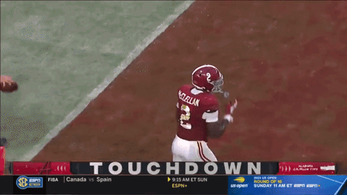 Alabama Crimson Tide Jase Mcclellan Touchdown GIF