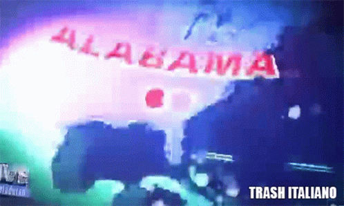 Alabama Written In Red On Colorful Background GIF