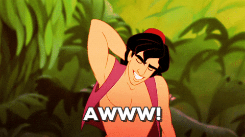 Aladdin Awww Shy GIF