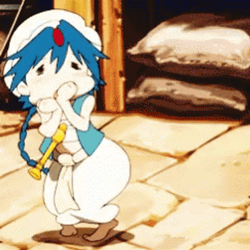 Aladdin From Magi Struggling On One Foot GIF