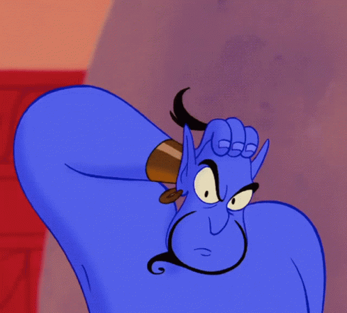 Aladdin Genie Head Scratching GIF