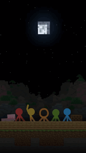 Alan Becker Watching Fireworks GIF