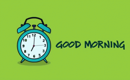 Alarm Clock Saying Good Morning