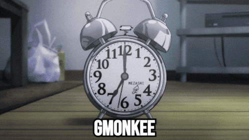 Alarm Clock With Gmonkee on Bottom