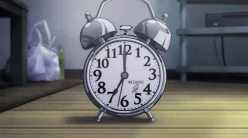 Alarm Clock with Mezashi Text