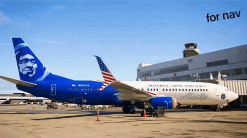 Alaska Airlines Plane on Tarmac