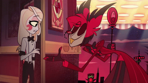 Alastor And Charlie Morningstar Conversation GIF