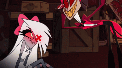 Alastor Discussing With Vaggie GIF