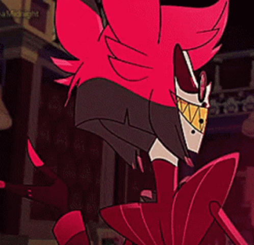 Alastor Piercing Look GIF