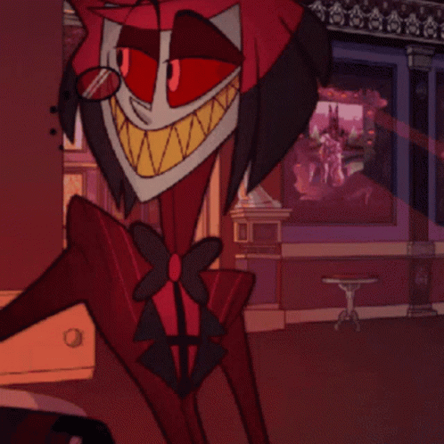 Alastor Grin Animated Reactions GIF