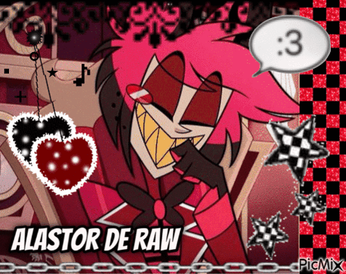 Alastor De Raw Speech Bubble Saying 3 GIF