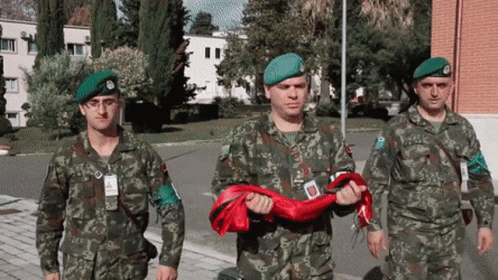 Albania Military Honor Flag GIF