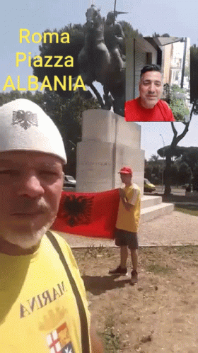 Albania Rome Skandberg Statue GIF