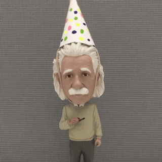 Albert Einstein Bubble Head GIF