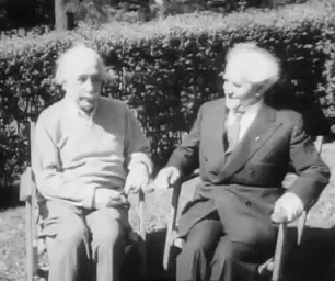 Albert Einstein Hand Shakes GIF