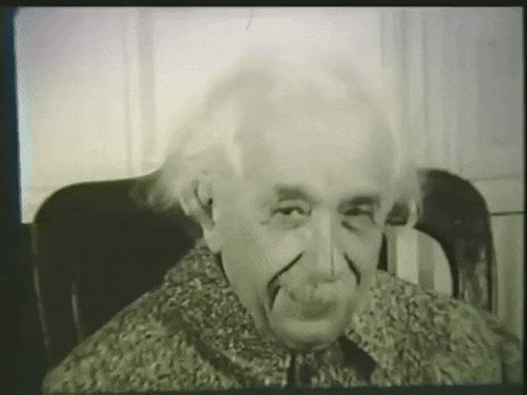 Albert Einstein Laughing GIF
