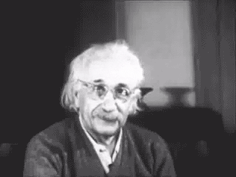 Albert Einstein Removes His Glasses GIF